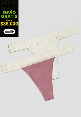 Brasilera Paq X2 Mujer Multicolor Fi 104319 Formas Intimas