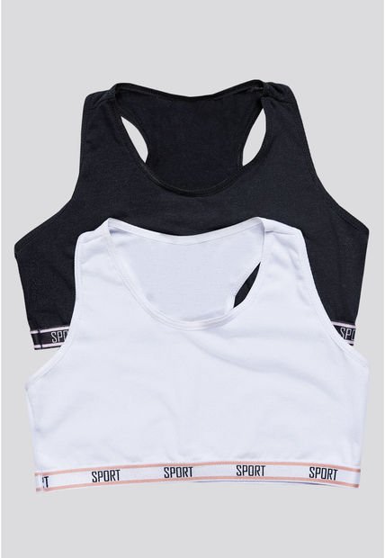Top Paq X2 Infantil Negro/Blanco FI 87473