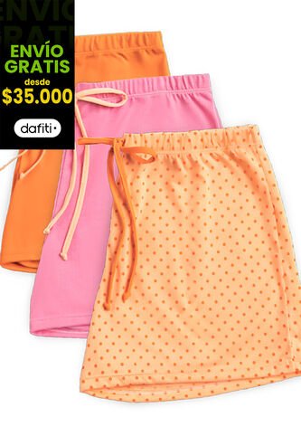 Short Paq X3 Mujer Multicolor FI 76308 Formas Intimas