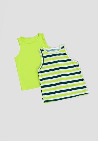 Camisilla Paq X2 Infantil Masculino Multicolor Fi 104535 Formas Intimas