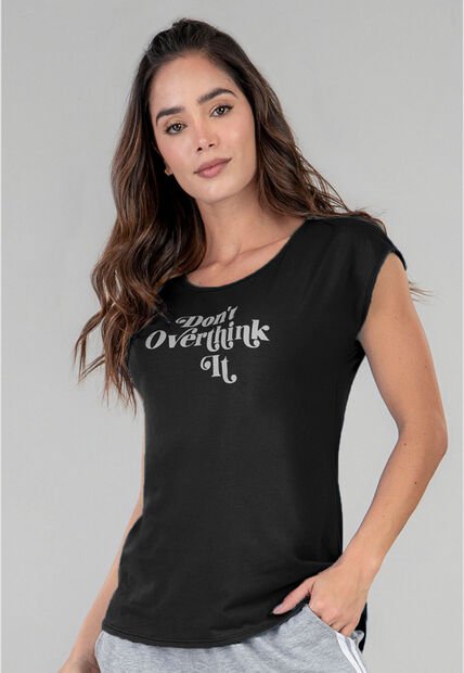 Camiseta Mujer Negro Fi 92714