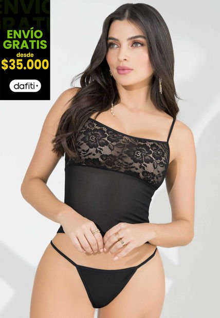 Camisilla Mujer Negro FI 2084