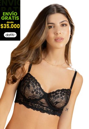 Bralette Mujer Negro FI 5413