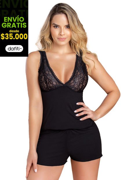 Pijama Mujer Negro FI 91622