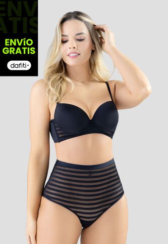 Conjunto Mujer Negro Fi 102346 Formas Intimas
