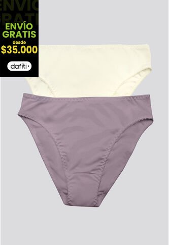 Panty Paq X2 Mujer Marfil/Morado FI 96633 Formas Intimas