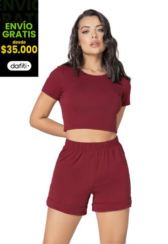 Conjunto Mujer Rojo Fi 3666 Formas Intimas