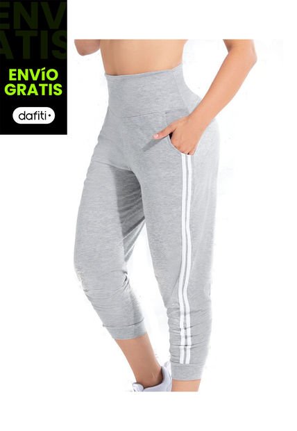 Pantalón Sudadera Para Mujer Gris Jaspe FI