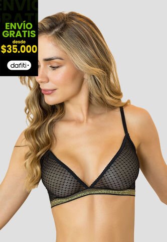 Bralette Mujer Negro Fi 112786 Formas Intimas