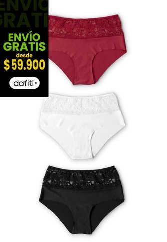 Cachetero Paq X3 Multicolor FI 101856 Formas Intimas