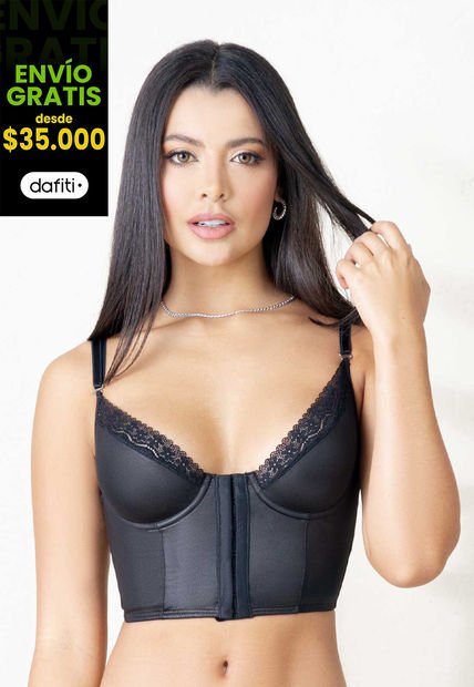 Corset Mujer Negro FI 494