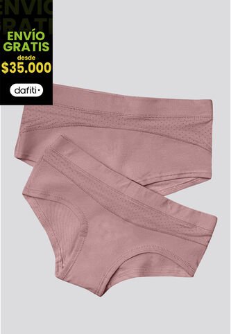 Cachetero Paq X2 Infantil Palo De Rosa Oscuro FI 7680 Formas Intimas