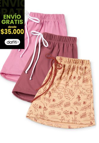 Short Paq X3 Mujer Multicolor FI 89799 Formas Intimas