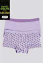 Cachetero Paq X2 Infantil Lila Tech/Estampado FI 3852 de Formas Intimas