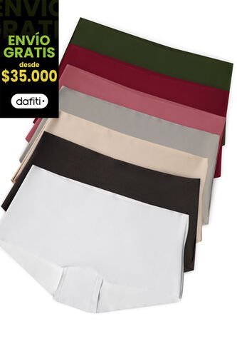 Cachetero Paq X7 Mujer Multicolor FI 3768 Formas Intimas