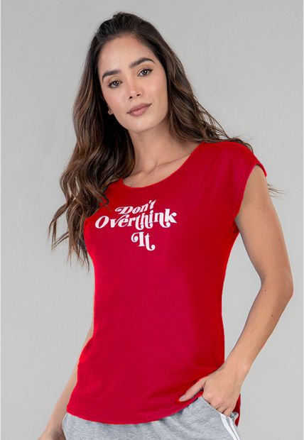 Camiseta Mujer Rojo Fi 92714