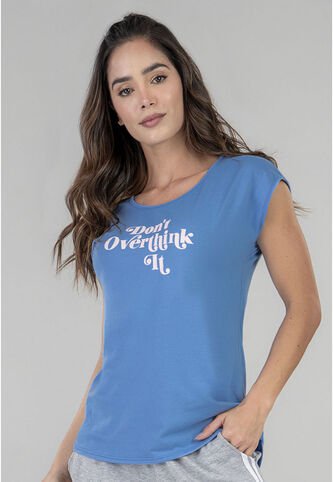 Camiseta Mujer Mora Azul FI 92714 Formas Intimas