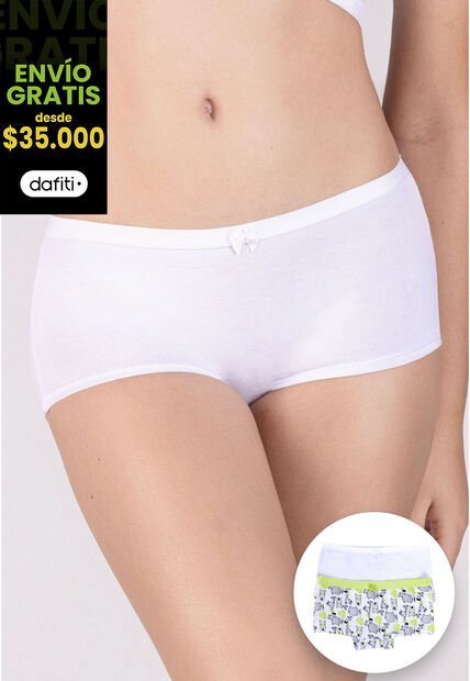 Bóxer Paq X2 Infantil Verde Menta FI 79156