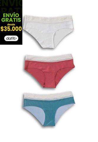 Cachetero Paq X3 Multicolor FI 977 Formas Intimas