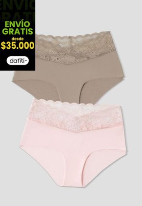 Cachetero Paq X2 Mujer Cafe-Rosa Fi 113600