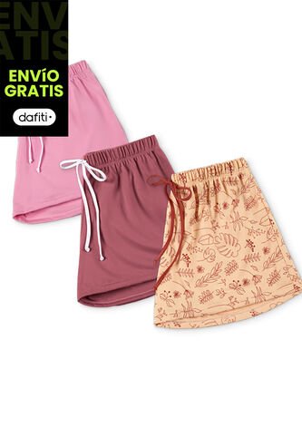 Short Paq X3 Mujer Multicolor FI 89799 Formas Intimas