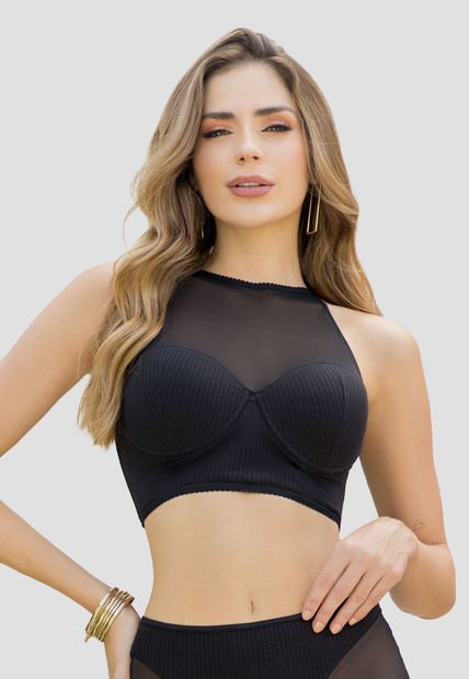 Bustier Mujer Negro Fi 100373