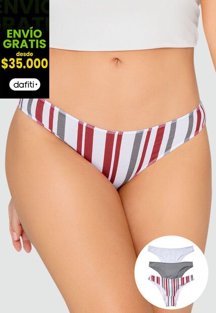 Panty Paq X3 Mujer Gris FI 96450