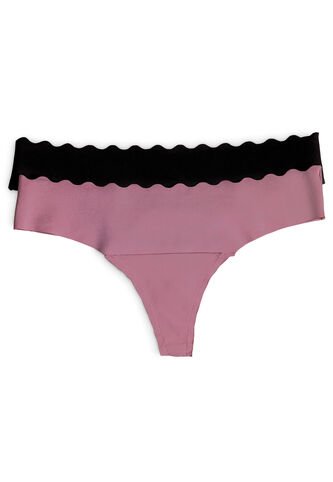 Brasilera Paq X2 Mujer Negro-Morado FI 34858 Formas Intimas