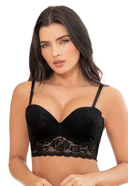Bustier Mujer Negro Fi 90696