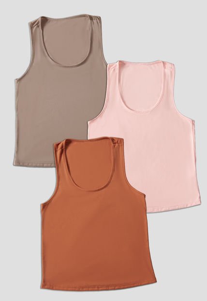 Camiseta Paq X3 Mujer Multicolor Fi 33603