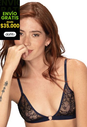 Bralette Mujer Azul Navy Fi 87338 Formas Intimas