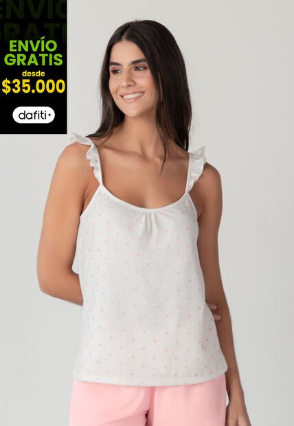 Camiseta Paq X2 Mujer Bicolor Fi 106631