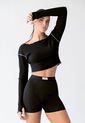 Crop Top Mujer Negro Fi 106414 de Formas Intimas