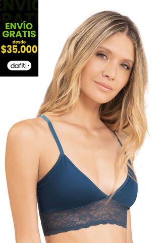 Bralette Mujer Azul Petroleo Oscuro Fi 86009 Formas Intimas
