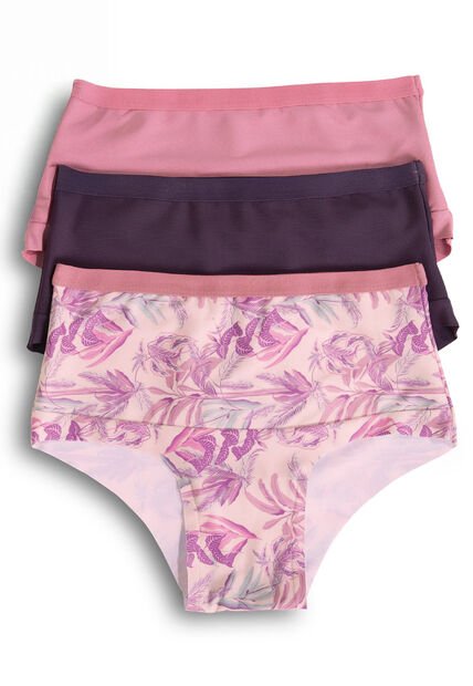 Panty Paq X3 Adulto Estampado /Paloro,O/ Berengena Fi 92475