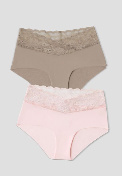 Cachetero Paq X2 Mujer Cafe-Rosa Fi 113600