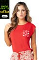 Camiseta Mujer Rojo Fi 4984 de Formas Intimas