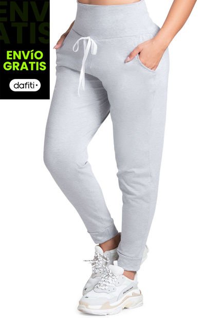 Pantalón Sudadera Para Mujer Gris Jaspe FI