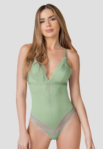 Body Mujer Verde FI 100831 Formas Intimas