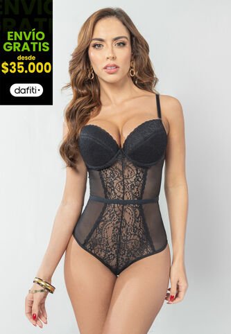 Body Mujer Negro Fi 103017 Formas Intimas