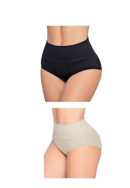 Cachetero Paq X2 Para Mujer Negro/Piel FI