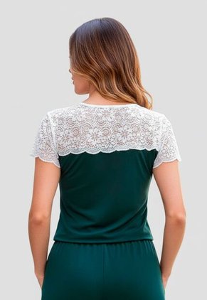 Camisa Pijama Mujer Verde Botella Fi 83267