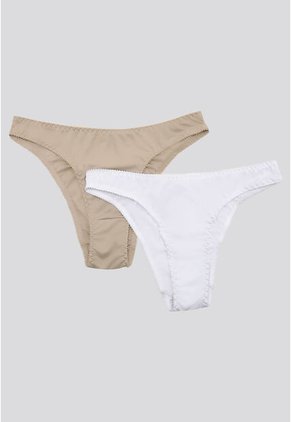 Panty Paq X2 Mujer Blanco/Piel FI 96635