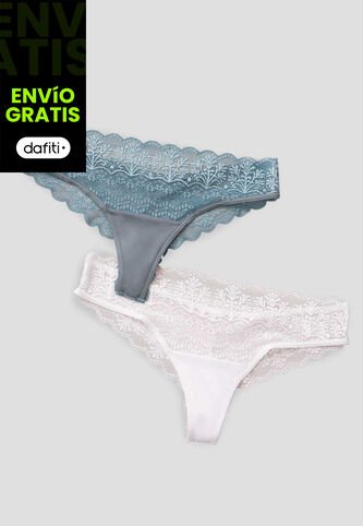 Brasilera Paq X2 Mujer Multicolor FI 101527 Formas Intimas