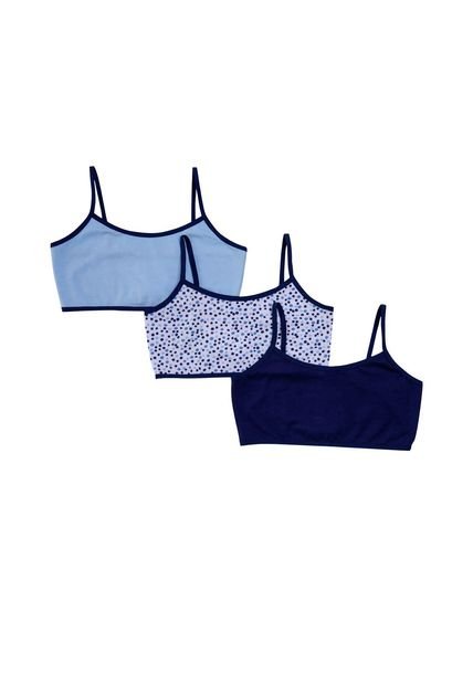 Top Niñas Infantil Set X3 Azul FI 59612