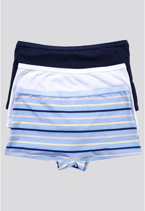 Bóxer Paq X3 Infantil Azul Claro/Azul Navy/Blanco FI 34641