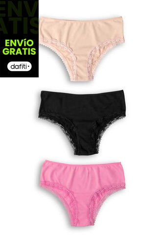 Cachetero Paq X3 Multicolor2 FI 96690 Formas Intimas