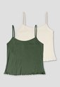 Camiseta Paq X2 Mujer Verde-Crema Fi 114757 de Formas Intimas