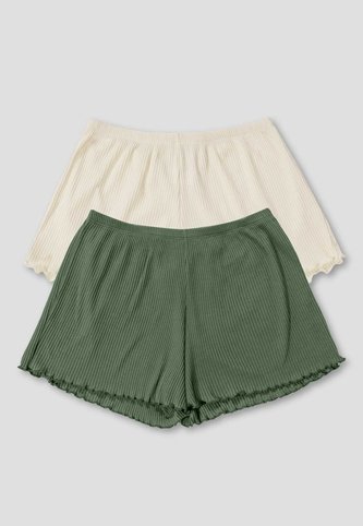 Short Paq X2 Mujer Verde-Crema Fi 114759 Formas Intimas