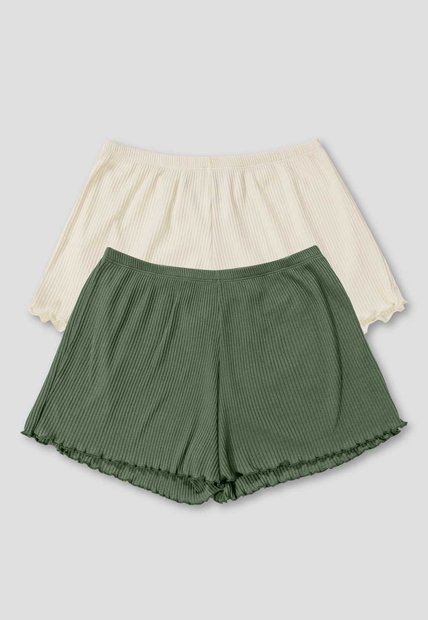 Short Paq X2 Mujer Verde-Crema Fi 114759
